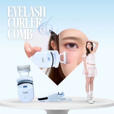 Kage Eyelash Curler & Comb 2 In 1 คาเกะ ที่ดัดขนตาขนาดกะทัดรัดพร้อมกับแปรงเกลี่ย