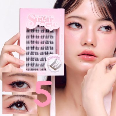 [แถมฟรี! แหนบ] Sugareye ชูการ์อาย ขนตาปลอม กาวในตัว กาวเจลลี่ ไม่เป็นอันตรายต่อดวงตา ไม่แสบไม่คัน