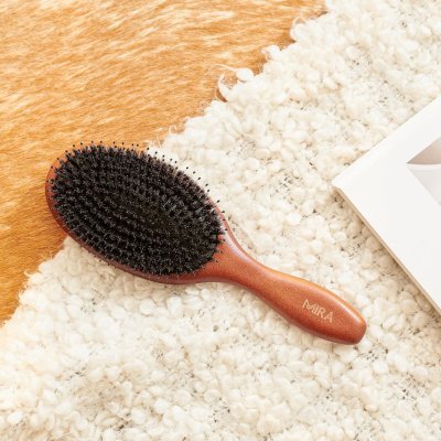 Mira Pro Plus Hair Texture Boar Bristle Hair Brush มิร่า หวีหมูป่า ผมสวยไม่พันกัน ลดมันลดฟูได้