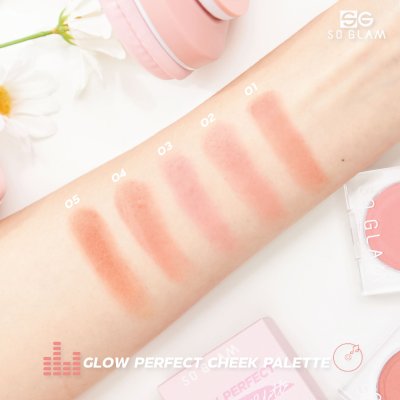 So Glam Glow Perfect Cheek Palette โซ แกลม บลัชออนเนื้อ ครีมโมจิ