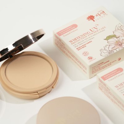 )Jayoun Whitening Uv Protection Powder Cake (13g) แจยอน แป้งพัฟคอลลาเจน ผสมรองพื้น