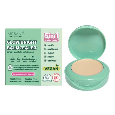 Mesane Glow Bright Balmcealer (5g) มีซาเน่ห์ แป้ง เนื้อบาล์ม สูตรเพื่อผิวกระจ่างใส บางเบา