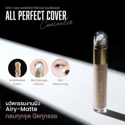 Jovina All Perfect Cover Concealer 6ml คอนซีลเลอร์ ปกปิดจุดด่างดำ รอยสิว รอยคล้ำใต้ตา