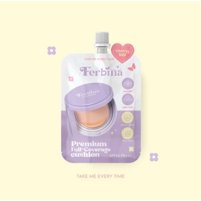 Ferbina Full-Coverage Cushion Travel Size SPF50 PA+++ (5g) เฟอบีน่า คุชชั่น