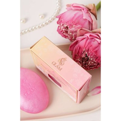 Glam Pink Pearl Herbal Premium Soap (100g) สบู่ไข่มุกชมพูสมุนไพรพรีเมี่ยม