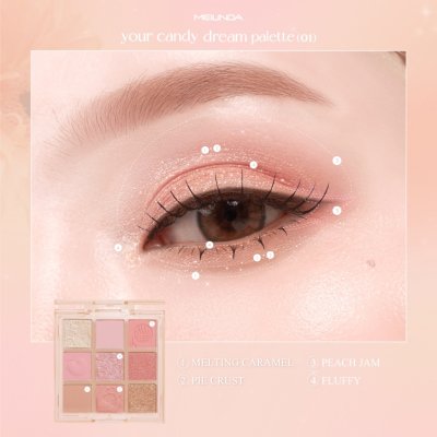 Meilinda Your Candy Dream Palette เมลินดา อายแชโดว์ เนื้อฉ่ำเล่นแสง ให้เปลือกตาเปล่งประกายสดใส