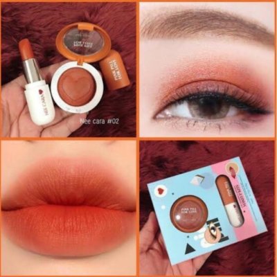 Nee Cara Pink Pill For Love Eye & Lip N402 นีคารา พิงค์ ฟิล ฟอร์ เลิฟ อายแชร์โดว์+ลิปสติก