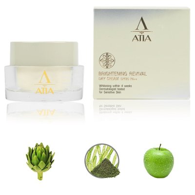 Atia Brightening Revival Day Cream SPF20 PA++ (45ml) อาเทีย ครีมบำรุงผิวหน้าสำหรับกลางวัน