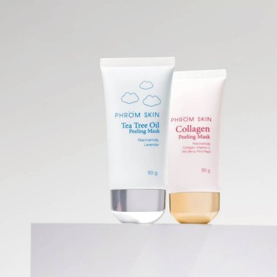 Phromskin Tea Tree Oil Peeling Mask พร้อม สกิน ที่ทรีออยล์ พีลลิ่ง มาส์ก มาส์กหน้า