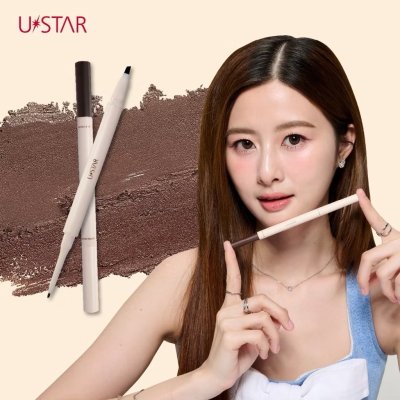 Ustar 2 In 1 Slim Brow Pencil & Liner ยูสตาร์ ทู อิน วัน สลิม บราว เพนซิล แอนด์ ไลเนอร์