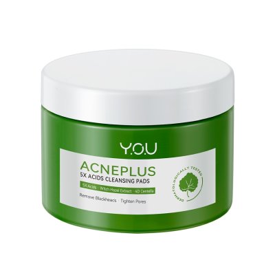 Y.O.U AcnePlus 5X Acids Cleansing Pads (30pcs) แผ่นทำความสะอาดผิวหน้า สูตรผิวเป็นสิวผิวแพ้ง่าย