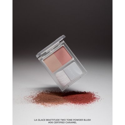 La Glace Brattitude Two Tone Powder Blush (4g) ลากลาส บลัชฝุ่น