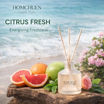 Homchuen Aroma Reed Diffuser (70ml) ก้านไม้หอมปรับอากาศกลิ่นอโรม่า 70 ml.