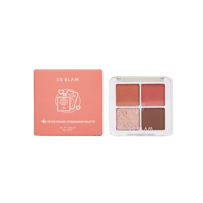 [2 ชิ้น 259.-] So Glam Petite Pocket Eyeshadow Palette โซ แกลม พาเลทอายแชโดว์ 4 เฉดสีในตลับเดียว