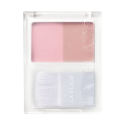 La Glace Brattitude Two Tone Powder Blush (4g) ลากลาส บลัชฝุ่น