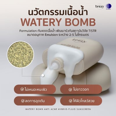 TERRY Watery Bomb Anti Acne Hybrid-Fluid Sunscreen SPF50+ PA++++ (20ml ขวดเล็ก) ครีมกันแดด
