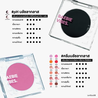 La Glace Lip & Cheek PH Blush Your Shade (3g) - แพ็คเก็จใหม่ ลากลาส บลัชออนเนื้อ Jelly Balm เปลี่ยนสีตามค่า pH ของผิว