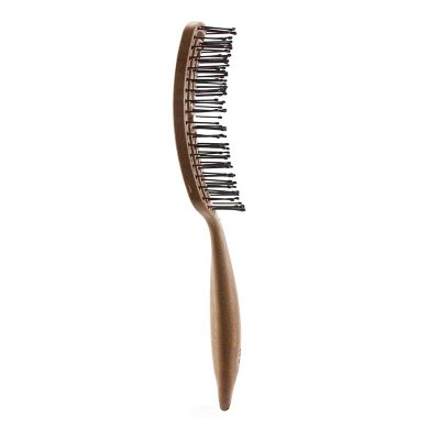 YAO Hairbrush Moving Mini Brush (Wooden Texture) เย่า แปรงหวีผม แก้ผมพันกัน เหมาะสำหรับคนที่ผมสั้น