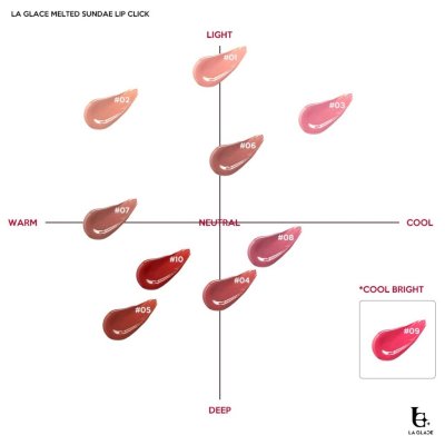 La Glace Melted Sundae Lip Click ลิปไอติมลากลาส ลิปกดบาล์มละลาย