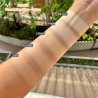 KOIKOI Foundation Film - Tattoo แผ่นฟิล์มสำหรับปกปิดรอยสัก ปิดสีรอยสักมิดสนิทแบบไม่ต้องโบก
