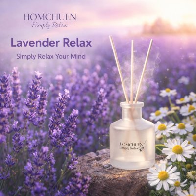 Homchuen Aroma Reed Diffuser (70ml) ก้านไม้หอมปรับอากาศกลิ่นอโรม่า 70 ml.