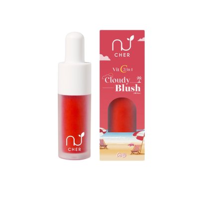 Cher Skincare Vit C 3 In 1 Cloudy Blush (Oil- Free) (4g) บลัชออนเนื้อกำมะหยี่