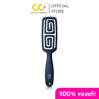 Yao Hairbrush Moving Mini Square Brush (Pale Blue) เย่า แปรงหวีผม แก้ผมพันกัน รุ่นมินิ สำหรับผมสั้นระดับบ่า
