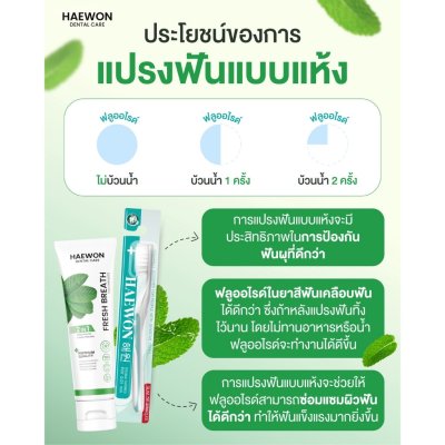Haewon Fresh Breath Toothpaste (80g) เฟรชเบรธ ทูธเพสต์