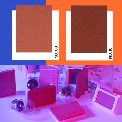 Mistine Swatch Me Blusher มิสทีน บลัชออน เนื้อเนียน เกลี่ยง่าย 10 โทนสี สีติดชัด