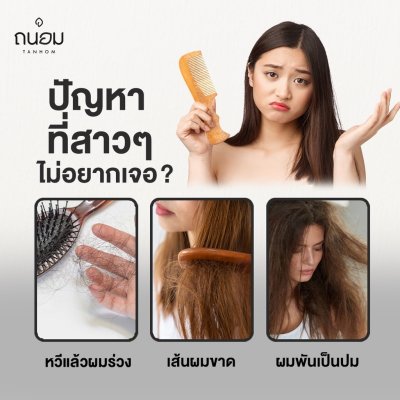 Tanhom Wooden Hair ถนอม หวีไม้แท้