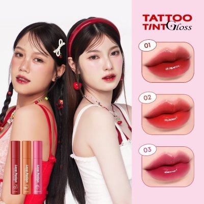 LovePotion Tattoo Lip Gloss (3g) เลิฟโพชั่น ลิปทินท์กลอส