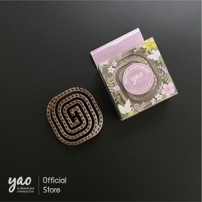 Yao Hairbrush Portable Brush (Wooden Texture) เย่า แปรงหวีผม ขนาดพกพา แก้ผมพันกัน (สีชมพู)