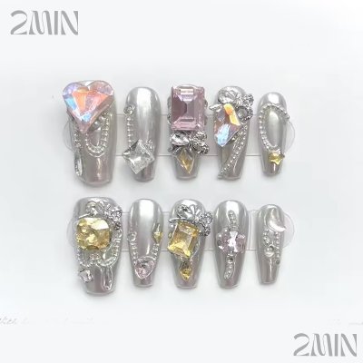 2Min Crystal Armor (1 กล่องมี 10 ชิ้น) เล็บปลอม