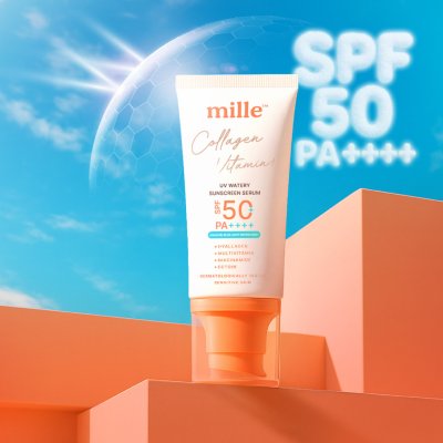 MILLE COLLAGEN VITAMIN PLUS UV WATERY SUNSCREEN SERUM SPF50 PA+++ (40ML) 