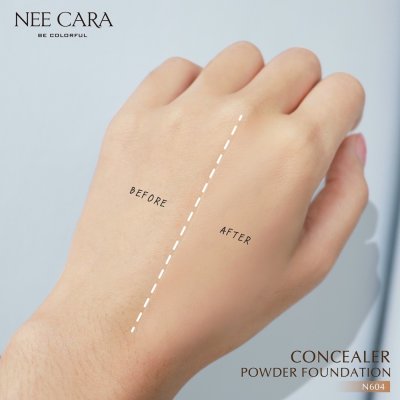 Nee Cara Soft Light Powder Cake N604 นีคาร่า แป้งพัฟผสมรองพื้น เนื้อเนียน คุมมัน มีส่วนผสมของสารกันแดด SPF25+++