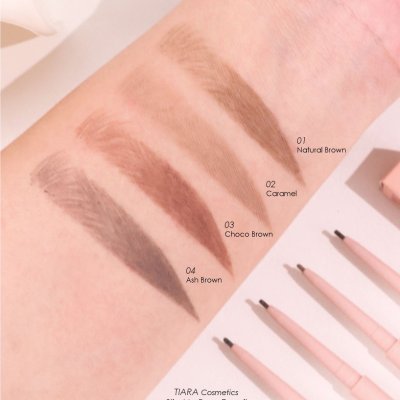 Tiara SlimMe brow pencil เทียร่า ดินสอเขียนคิ้วหัวสลิม เส้นคม เนื้อนุ่ม เขียนง่าย