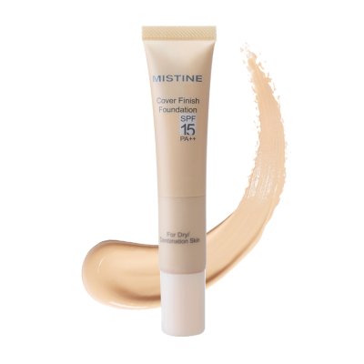 Mistine Cover Finish Foundation SPF15 PA++ มิสทีน ครีมรองพื้น ปกปิดติดทน คุมมัน เพิ่มความชุ่มชื่น เบาสบายผิว