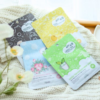 Esfolio Pure Skin Essence Mask Sheet (25ml) เอสโฟลิโอ แผ่นมาส์กหน้า