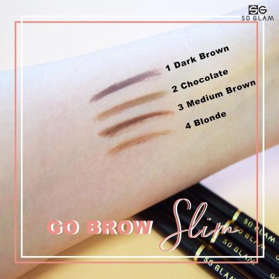 So Glam Go Brown Slim Slim Eyebrow Pencil โซ แกลม ดินสอเขียนคิ้ว กันน้ำ กันเหงื่อ ติดทน