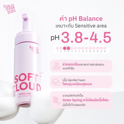haus of bibi Soft Cloud Gentle Care Lady'S Foaming Wash (140ml) ซอฟท์ คลาวด์ เจนเทิล แคร์ เลดี้ โฟมมิ่ง วอช