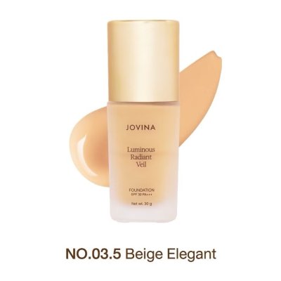 Jovina Luminous Radiant Veil Foundation SPF 30 PA+++ โจวีน่า รองพื้นที่ให้การปกปิดแบบ Medium - Full Coverage