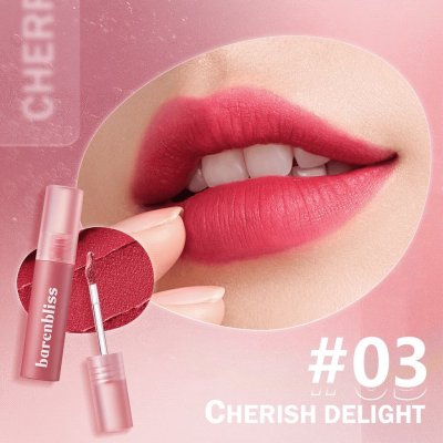 Barenbliss Cherry Makes Cheerful Lip Velvet ลิปเนื้อกำมะหยี่ เนียนนุ่ม สีชัดติดทน