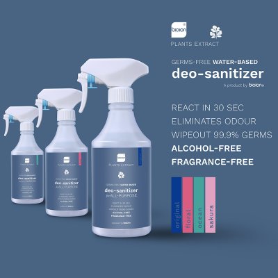 สเปรย์กำจัดเชื้อโรค ดับกลิ่น Deo-Sanitizer 500ml