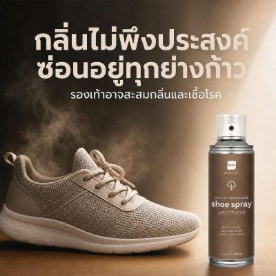 สเปรย์ดับกลิ่นรองเท้า ยี่ห้อไหนดี สเปรย์ขจัดกลิ่นรองเท้า สเปรย์ดับกลิ่นเท้า