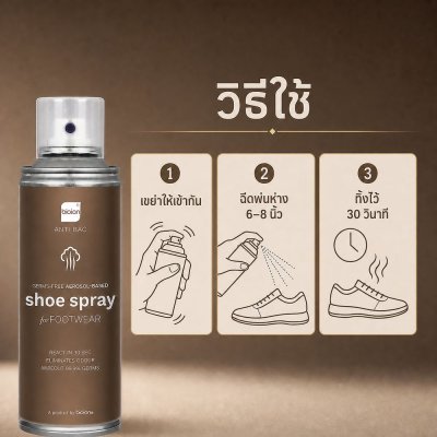 สเปรย์ดับกลิ่นรองเท้า ยี่ห้อไหนดี สเปรย์ขจัดกลิ่นรองเท้า สเปรย์ดับกลิ่นเท้า