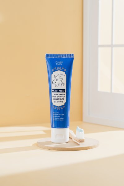 ยาสีฟันนมแพะ หรือ ยาสีฟันสมุนไพรนมแพะ (สูตรใหม่) (มีให้เลือก 2 สูตร) Toothpaste ฟลูออไรด์ 1500 ppm