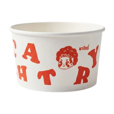 ถ้วยกระดาษ (390cc)พร้อมฝา (ยกลัง)