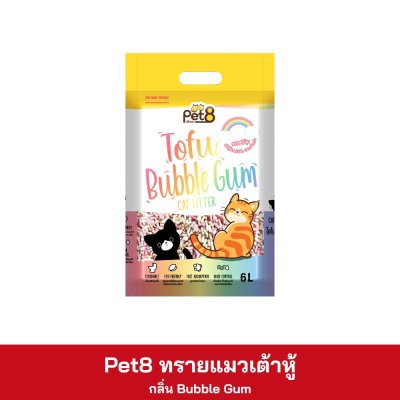 Pet8 ทรายเต้าหู้ 6 ลิตร