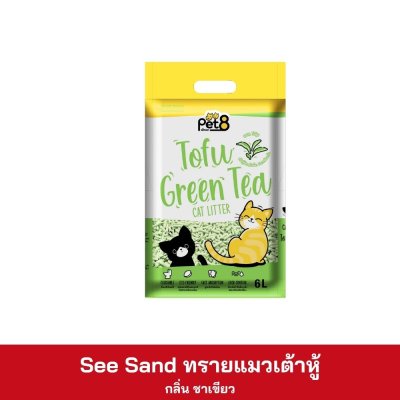 Pet8 ทรายเต้าหู้ 6 ลิตร