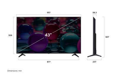 LG TV 4K SMART TV จอแบน 43 รุ่น 43UA7350PSB